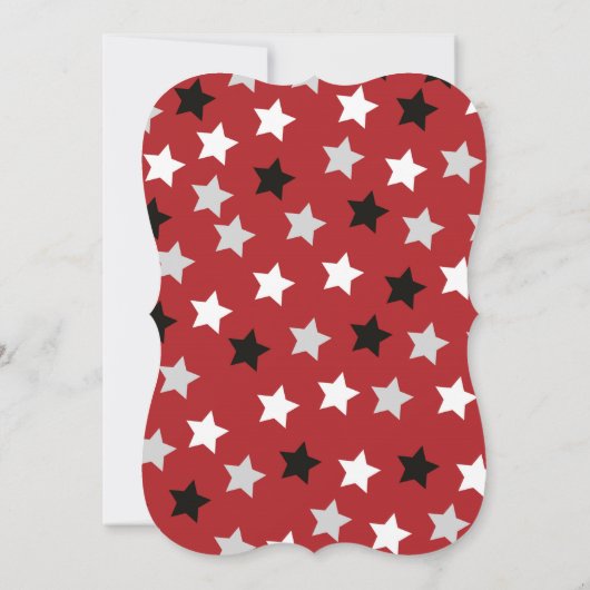 Rock a Bye Red Rock Star Gitarrendusche Einladung (Rückseite)