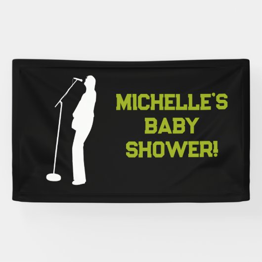 Rock a Bye Rock Star Gitarre Baby Showbanner Banner (Horizontal)