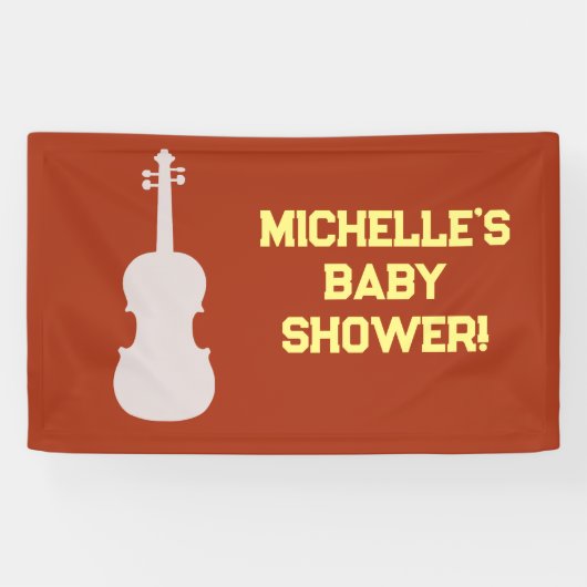 Rock a Bye Rock Star Gitarre Baby Showbanner Banner (Horizontal)