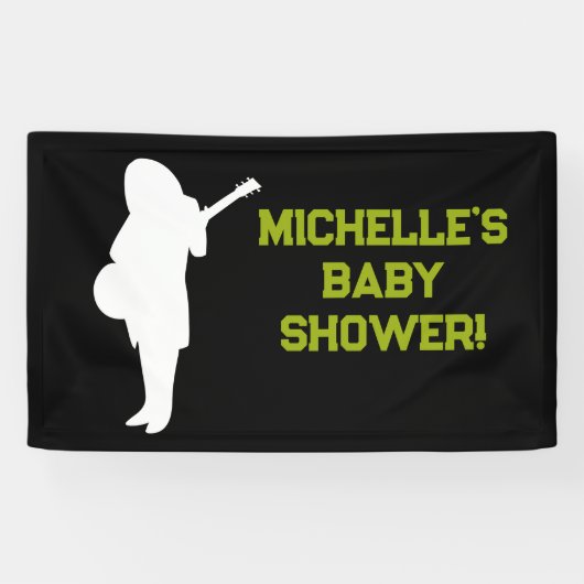 Rock a Bye Rock Star Gitarre Baby Showbanner Banner (Horizontal)