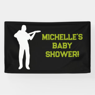 Rock a Bye Rock Star Gitarre Baby Showbanner Banner