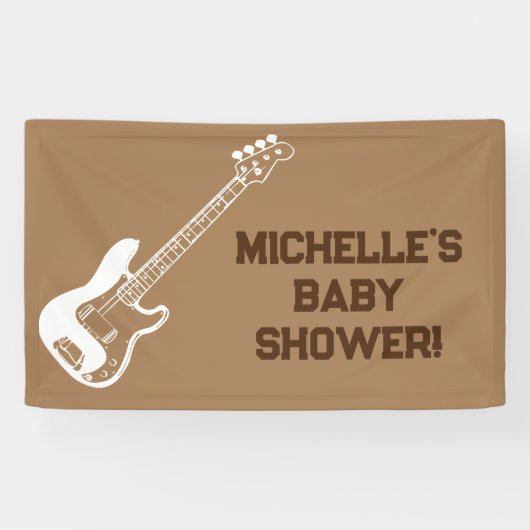 Rock a Bye Rock Star Gitarre Baby Showbanner Banner (Horizontal)