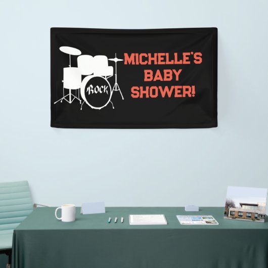 Rock a Bye Rock Star Gitarre Baby Showbanner Banner (Messeveranstaltung)