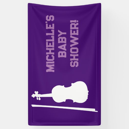 Rock a Bye Rock Star Gitarre Baby Showbanner Banner (Vertikal)