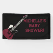 Rock a Bye Rock Star Gitarre Baby Showbanner Banner (Horizontal)