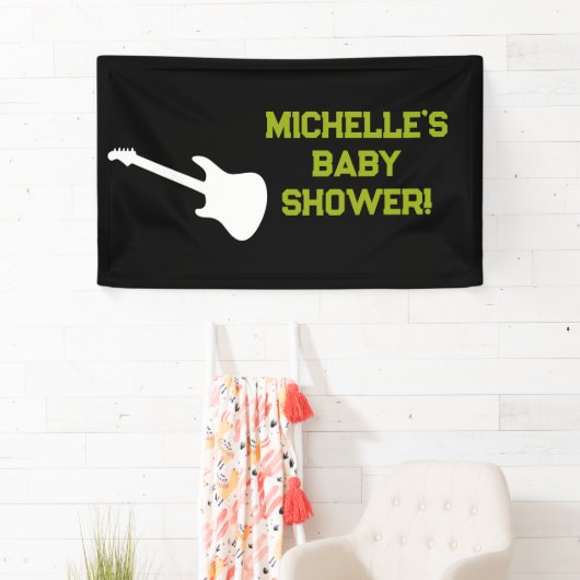 Rock a Bye Rock Star Gitarre Baby Showbanner Banner (Insitu)