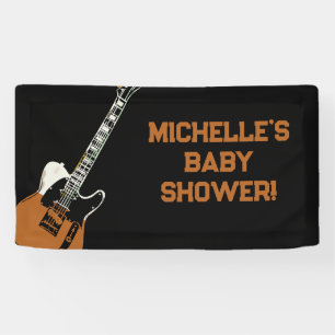 Rock a Bye Rock Star Gitarre Baby Showbanner Banner