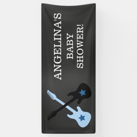 Rock a Bye Rock Star Gitarrendusche Banner (Vertikal)