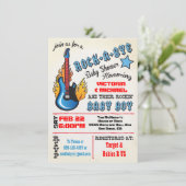 Rock a bye Rockstar Baby Dusche Einladungen (Stehend Vorderseite)