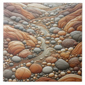 Rock-ähnliche Fliesen, die ein fließendes Flussdes Fliese (Vorderseite)