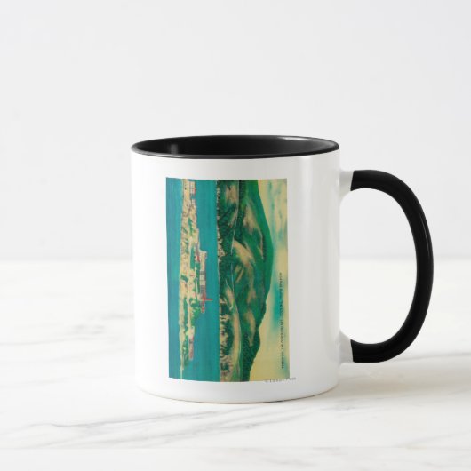 Rock, Alcatraz Island und San Francisco Tasse (Rechts)