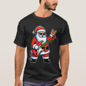 Rock & Roll Christmas Santa Claus Guitar Playe T-Shirt (Vorderseite)