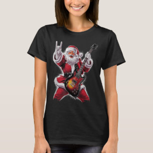 Rock & Roll Weihnachten Santa Claus Gitarre Sp T-Shirt