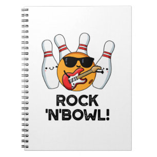 Rock and Bowl Funny Bowling Puff Notizblock
