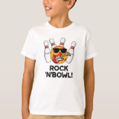Rock and Bowl Funny Bowling Puff T-Shirt (Vorderseite)