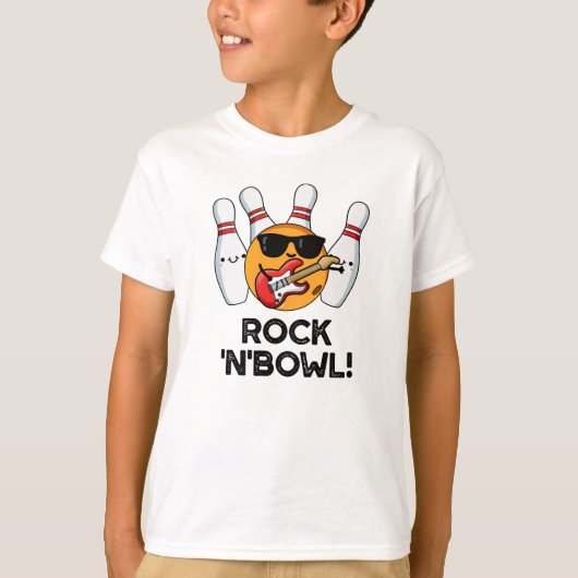 Rock and Bowl Funny Bowling Puff T-Shirt (Vorderseite)