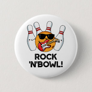 Rock and Bowl Niedlicher Bowling Puff Button