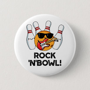 Rock and Bowl Niedlicher Bowling Puff Button