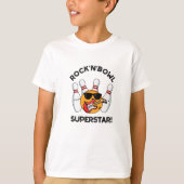 Rock and Bowl Superstar Funny Bowling Puff T-Shirt (Vorderseite)