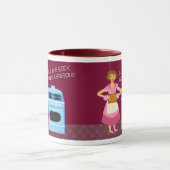 Rock and Casserole Kitsch Fun Retro Spaß Tasse (Zentrum)