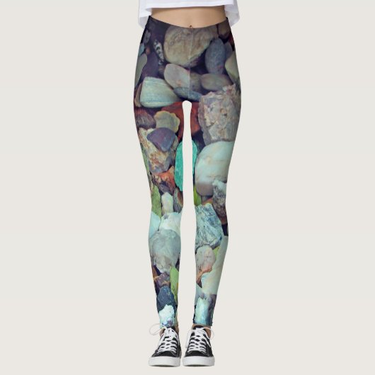 Rock and Gem Collection Foto Farbige Steine Leggings (Vorderseite)