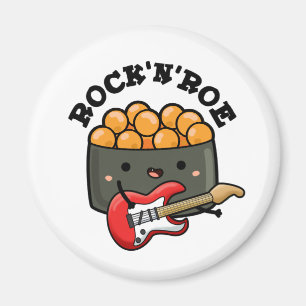 Rock and Roe Niedlich Rock and Roll Sushi Pub Magnet