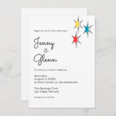 Rock and Roll 1950er Jahre Style Wedding Einladung (Vorne/Hinten)