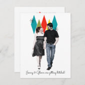 Rock and Roll 1950s Style Save the Date Mitteilungskarte (Vorne/Hinten)