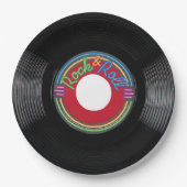 Rock and Roll 45 rpm Record Pappteller (Vorderseite)