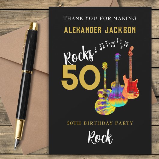 Rock and Roll 50. Geburtstagsfeier Danke