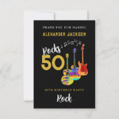 Rock and Roll 50. Geburtstagsfeier Danke (Vorderseite)