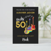 Rock and Roll 50. Geburtstagsfeier Danke (Stehend Vorderseite)
