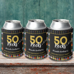 Rock and Roll 50. Geburtstagsfeier Maßgeschneidert Dosenkühler