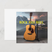 Rock-and-Roll-Aufkleber Einladung (Vorne/Hinten)