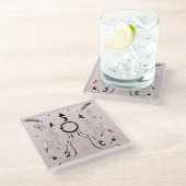 Rock and Roll Balleriina II Glasuntersetzer (Schrägansicht)