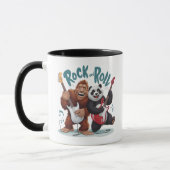 Rock and Roll Big Foot und Panda Jam Session Tasse (Links)