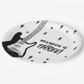 Rock and Roll Birthday Party Pappteller (Schrägansicht)