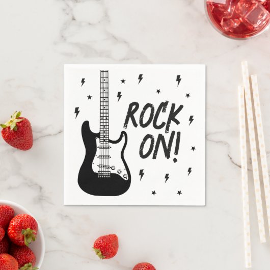 Rock and Roll Birthday Party Serviette (Beispiel)
