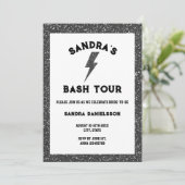 Rock and Roll Black Bach Tour Einladung (Stehend Vorderseite)