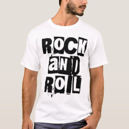 Rock and Roll bold and distressed logo design T-Shirt