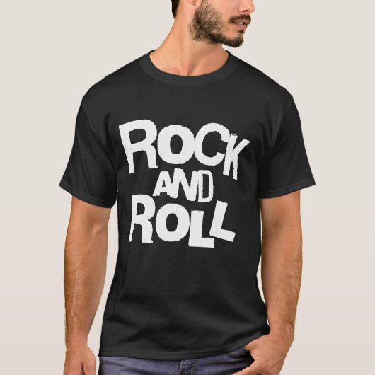 Rock and Roll Bold Typography T-Shirt (Vorderseite)