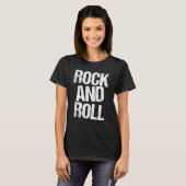 Rock and Roll Bold Typography T-Shirt (Vorne ganz)