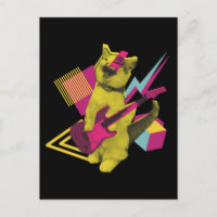 Rock and Roll Cat Guitar Musician