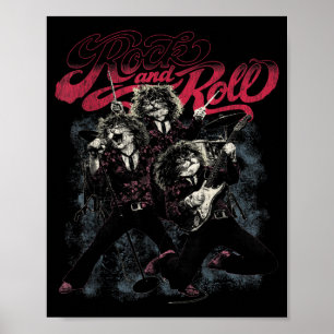 Rock and Roll Cats Band Vintage zeitlose Musik Poster