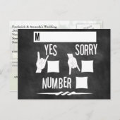 Rock and Roll Chalkboard Hochzeit Einladung UAWG (Vorne/Hinten)