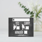 Rock and Roll Chalkboard Hochzeit Einladung UAWG (Stehend Vorderseite)