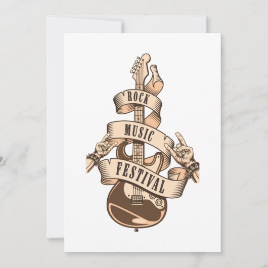 Rock and Roll Classic Einladung (Vorderseite)