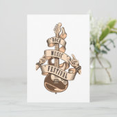 Rock and Roll Classic Einladung (Stehend Vorderseite)