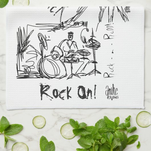 Rock-and-Roll durch Anthe Küchentuch (Gefaltet)