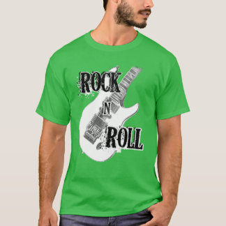 Rock and Roll E-Gitarren-Design Freunde T-Shirt